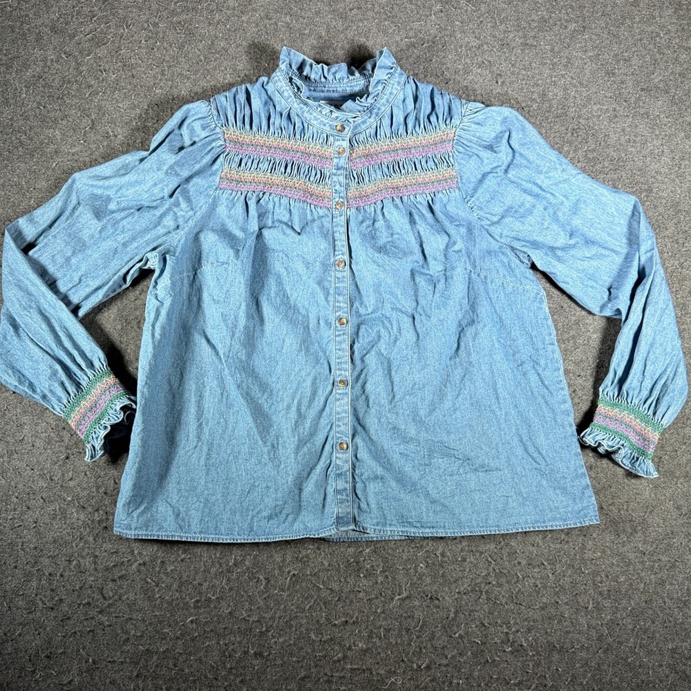Boden Women's Esme Smocked Frill Top